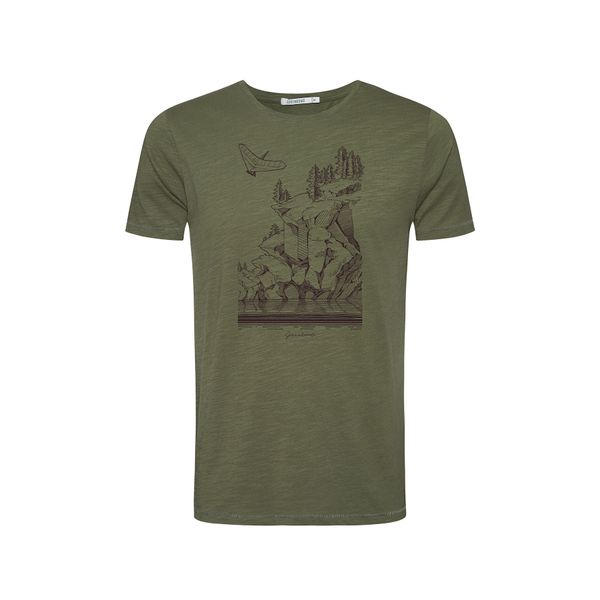 Green Bomb | T-shirt Nature Sea Dragon, bio katoen dirty olive