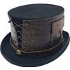 Afbeelding van Major wear | Top hoed, zwart met bruine steampunk hoed