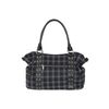 Afbeelding van Banned | Lolita punk schoudertas Rise Up van grijze tartan met rits details