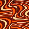 Afbeelding van Chenaski | overhemd Seventies Wavyline, chocolat, orange creme