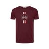 Afbeelding van Green Bomb | T-shirt Bike highway, aubergine rood bio katoen