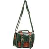 Afbeelding van Banned | Retro Handtas Leila groen met tan details met klip gespen