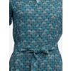 Afbeelding van ATO Berlin | Jumpsuit Olivia, teal petrol met grafisch waaier patroon