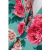 Afbeelding van Dolly and Dotty | Jurk Lily off shoulder vintage swing jurk, mint met roze pioenrozen