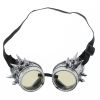 Afbeelding van Zacharia | Steampunk Goggles van Brunished zilver met spikes