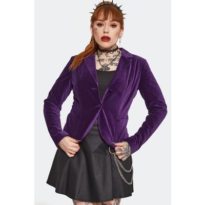 Foto van Jawbreaker | Paars fluwelen gothic blazer 