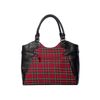 Afbeelding van Banned | Handtas Calling of the Eclipse rode tartan met studs en gespen