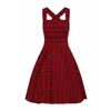 Afbeelding van Hell Bunny | Pinafore jurk Irvine van rode tartan 