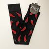 Afbeelding van Flirt | Overknee sokken zwart met rode pepers
