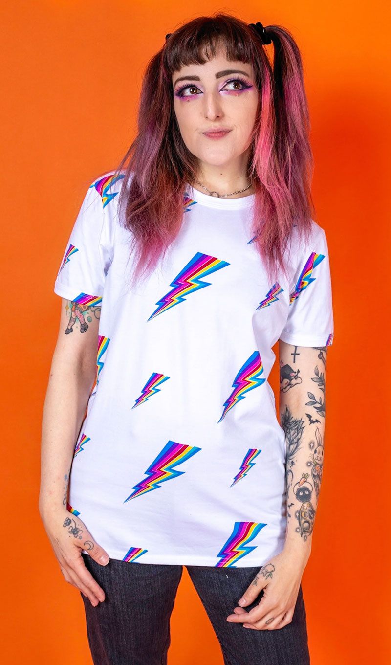 Lightning bolt tee hot sale shirt