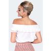 Afbeelding van Voodoo Vixen | Top ruffle neck, Milkmaid