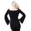Afbeelding van Poizen Industries | Gothic top Maelys met korset-details en uitlopende mouwen