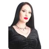 Afbeelding van Banned | Goth halsketting Prey bird met dubbele ketting, kruisjes en vlinders