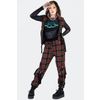 Afbeelding van Jawbreaker | Goth punk tartan Cargo broek met zakken en banden