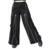 Afbeelding van Heartless | Gothic joggers broek Ember, met banden en lange zilverkleurige rits