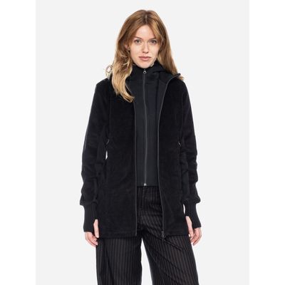 Foto van ATO Berlin | Jas Lulu met dubbel voorpand, capuchon van zwarte ribcord