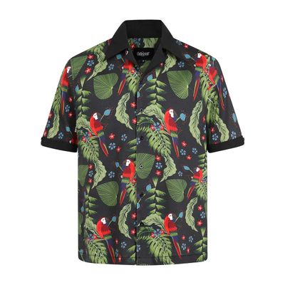 Foto van Collectif | Tropische korte mouw overhemd Oliver parrot paradise