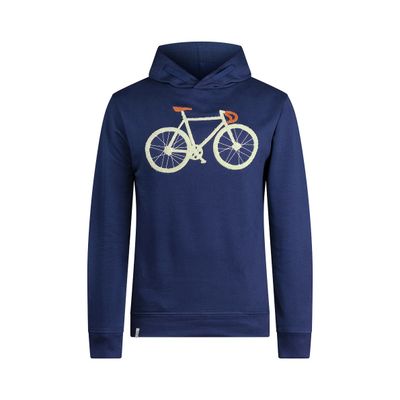 Foto van Green Bomb | Hoodie Bike Fluffy, navy blauw bio katoen