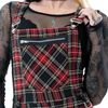 Afbeelding van Chemical Black | Inola Dungarees zwart rode punky tartan