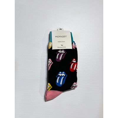 Foto van Flirt | Dames sokken met kleine regenboog R-stone tongen