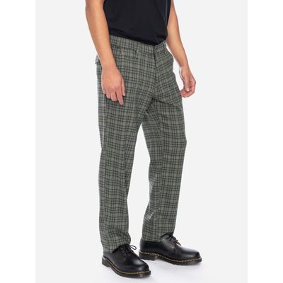 Foto van ATO Berlin | Pantalon Jorjo met modern olijfgroen ruitjes patroon