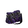 Afbeelding van Banned | Handtas Camdyn van paarse tartan met Gothic & Punk details