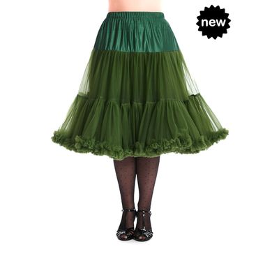 Foto van Banned | Petticoat Lifeforms Kuitlang met extra volume, forest green