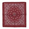 Afbeelding van Zacharia | Bandana burgundy met rond wit retro paisley patroon 