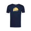 Afbeelding van Green Bomb | T-shirt Nature sky bike, navy blauw bio katoen