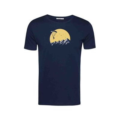 Foto van Green Bomb | T-shirt Nature sky bike, navy blauw bio katoen