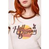 Afbeelding van Hell Bunny | Retro T-shirt Charlie met bruin Hell Bunny logo