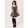 Afbeelding van Hell Bunny | Punkjurkje Harley van zwart witte tartan met corsetlint