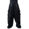 Afbeelding van Poizen Industries | Gothic broek Lucien zwart met straps, zakken en ringetjes