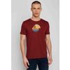 Afbeelding van Green Bomb | T-shirt Nature cliffhanger, bordeaux rood bio katoen