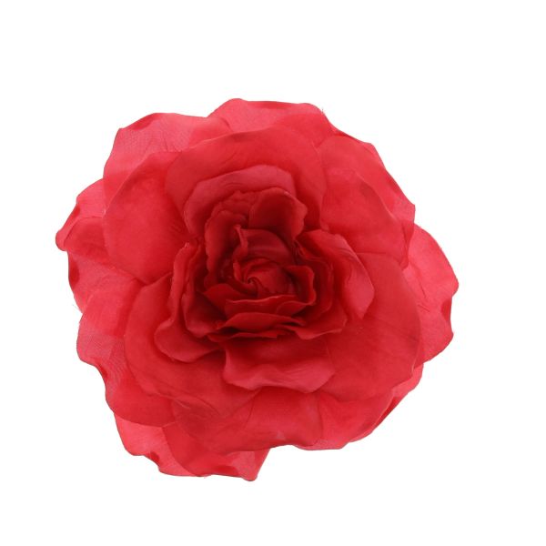 Zacharia | Rode roos aan elastiek en brochespeld 