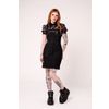 Afbeelding van Hell Bunny | Stoere aansluitende Pinafore jurk Raye van zwarte denim 