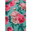 Afbeelding van Dolly and Dotty | Jurk Lily off shoulder vintage swing jurk, mint met roze pioenrozen
