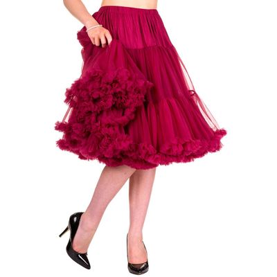 Foto van Banned | Petticoat Lifeforms Kuitlang met extra volume, bordeaux