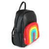 Afbeelding van Rugtas Rainbow, met regenboog voorvak, zwart