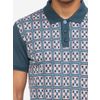 Afbeelding van ATO Berlin | Polo Enzio met blauw geblokt jacquard patroon en korte mouw, bio