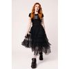 Afbeelding van Hell Bunny | Zwarte Goth petticoat rok Prudence met roesjes en randjes