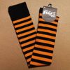 Afbeelding van Flirt | Overknee sokken zwart oranje gestreept