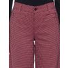Afbeelding van ATO Berlin | Hoge taille broek Lacy met rechte wijde pijpen rood geruit