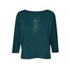 Afbeelding van Green Bomb | T-shirt seahorse abstract print, groen blauw bio katoen
