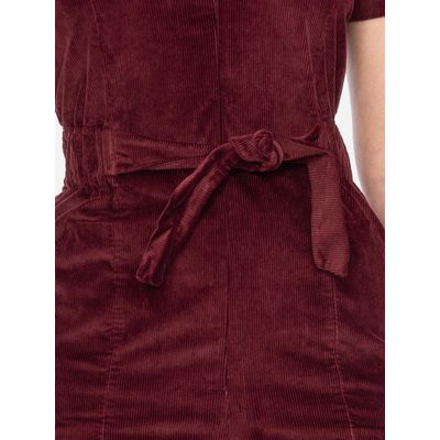 Foto van ATO Berlin | Jumpsuit Olivia van biologisch bordeaux ribcord katoen mix