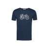 Afbeelding van Green Bomb | T-shirt Bike night, navy blauw bio katoen