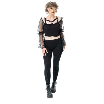 Foto van Poizen Industries | Punky legging Nightshade met veterdetails