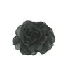 Afbeelding van Zacharia | Grote zwarte roos aan elastiek en brochespeld 