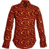 Afbeelding van Chenaski | overhemd Seventies Wavyline, navy, rust, dark yellow