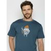 Afbeelding van Green Bomb | T-shirt Smokey Walrus, blauw pine bio katoen